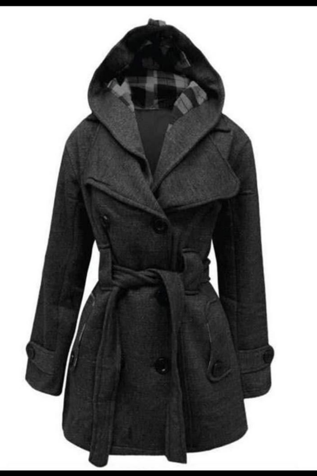 HOODED TRENCH COAT
