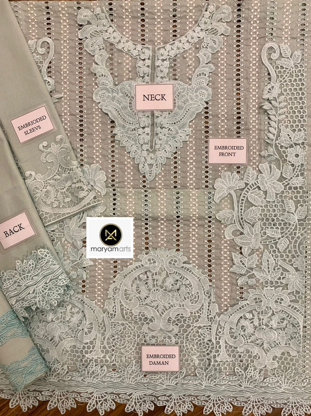 CRIMSON CHICKANKARI COTTON