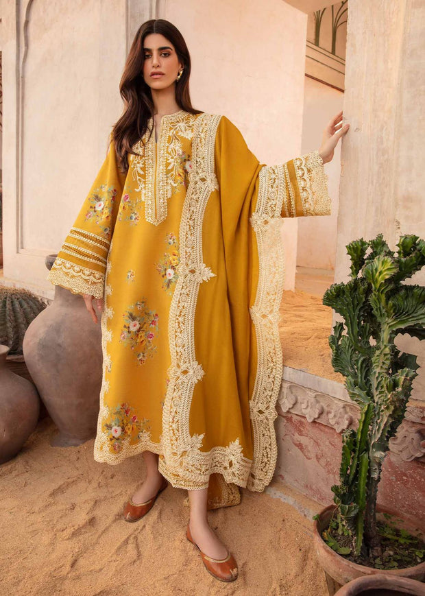CRIMSON LAWN EMBROIDED